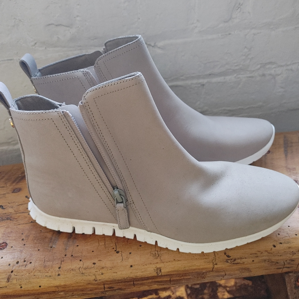 Cole haan gray zip up sneakers